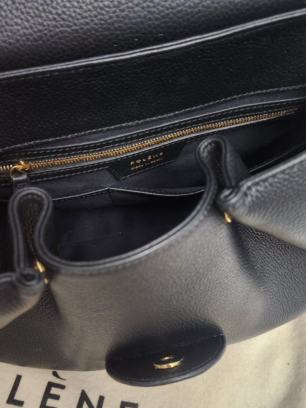 Polène Numéro Un Bag – Black Textured / Pebbled Leather - Picture 5 of 8